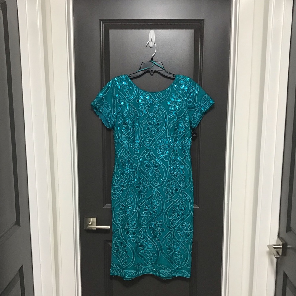 Blue sequence dress